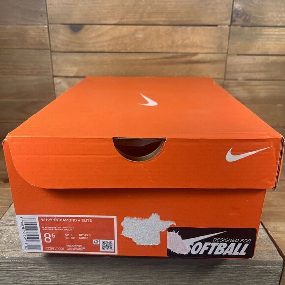 Nike Womens Sz 8.5 Hyperdiamond 4 Elite Low Black Gray Softball Cleats NEW - Picture 2 of 12